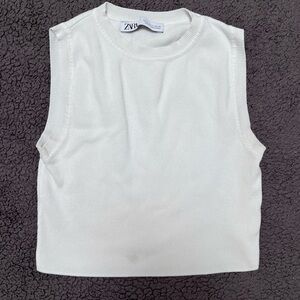 Zara whit knit tank top sleeveless